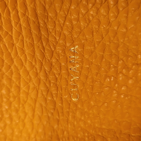 💕CUYANA💕 Small Zipper Pouch ~ Orange Italian Leather - Picture 5 of 11